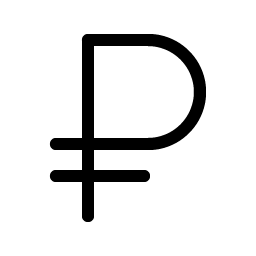 currency rub light icon