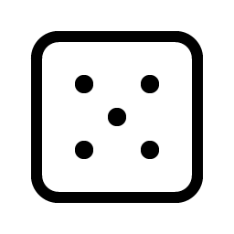 dice five light icon