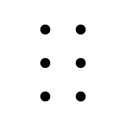 dots six vertical light icon