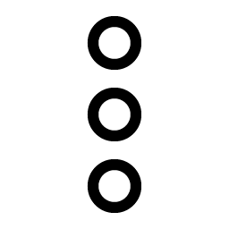 dots three outline vertical light icon
