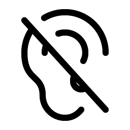 ear slash light icon