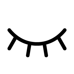 eye closed light icon