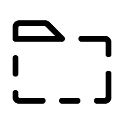 folder dashed light icon