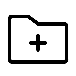 folder simple plus light icon