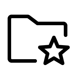 folder simple star light icon