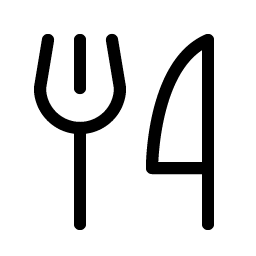 fork knife light icon