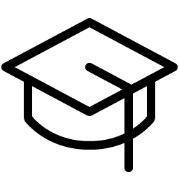 graduation cap light icon