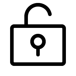 lock key open light icon