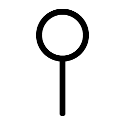 map pin simple light icon