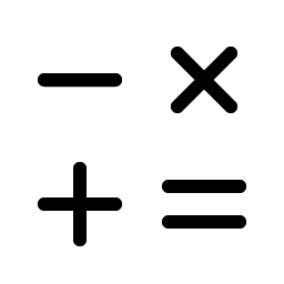 math operations light icon