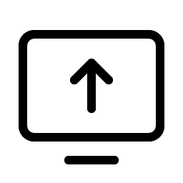 monitor arrow up light icon