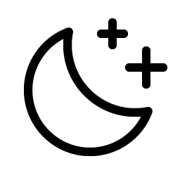 moon stars light icon