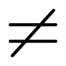 not equals light icon