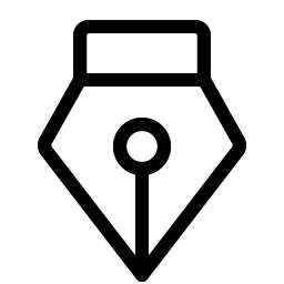 pen nib straight light icon