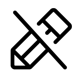 pencil slash light icon