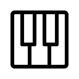 piano keys light icon
