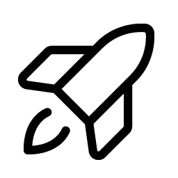rocket launch light icon