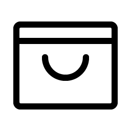 shopping bag open light icon