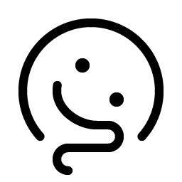 smiley melting light icon