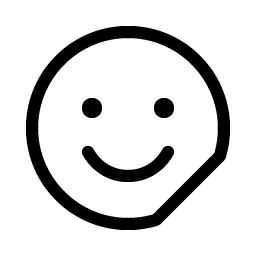 smiley sticker light icon