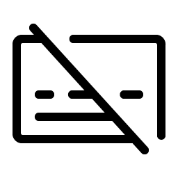 subtitles slash light icon