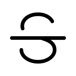 text strikethrough light icon