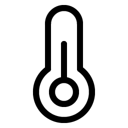 thermometer simple light icon