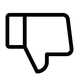 thumbs down light icon