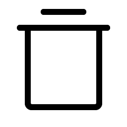 trash simple light icon
