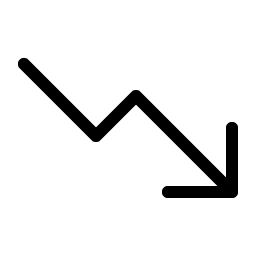 trend down light icon