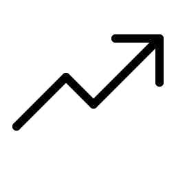 trend up light icon