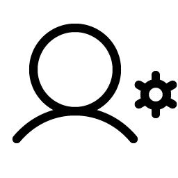 user gear light icon