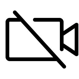 video camera slash light icon