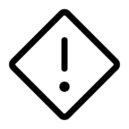 warning diamond light icon