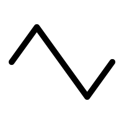 wave triangle light icon