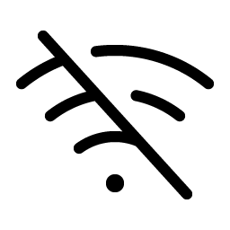 wifi slash light icon