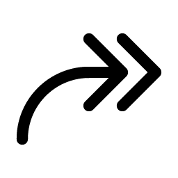 arrow bend double up right icon