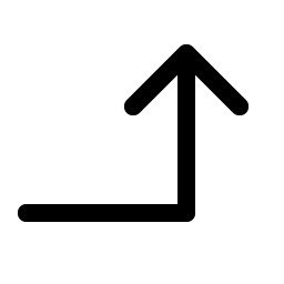 arrow elbow right up icon