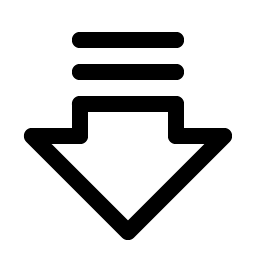 arrow fat lines down icon