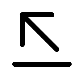 arrow line up left icon