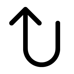 arrow u left up icon