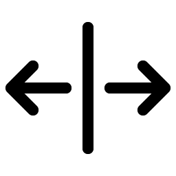 arrows out line horizontal icon