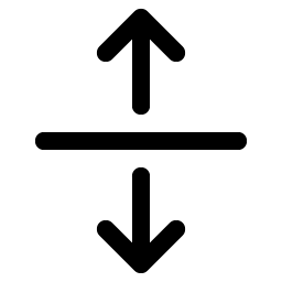 arrows out line vertical icon