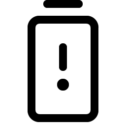 battery warning vertical icon