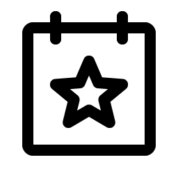 calendar star icon