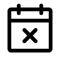 calendar x icon