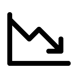 chart line down icon
