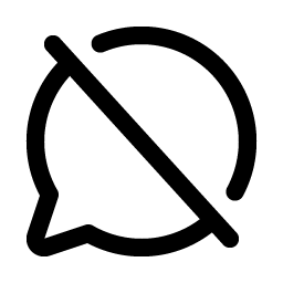 chat circle slash icon
