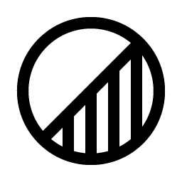 circle half tilt icon