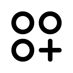 circles three plus icon